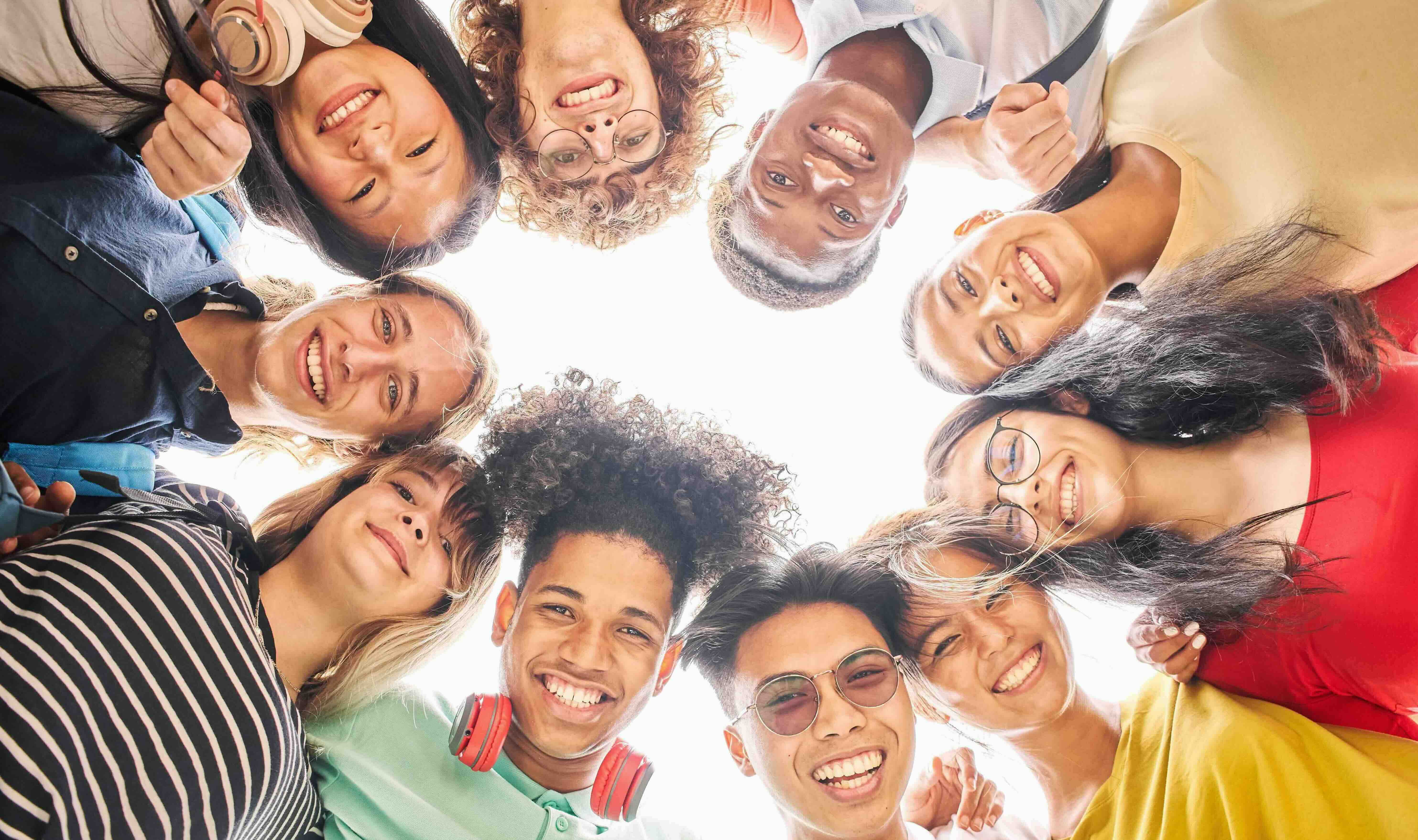 students in a circle