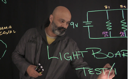 Demonstrating the lightboard