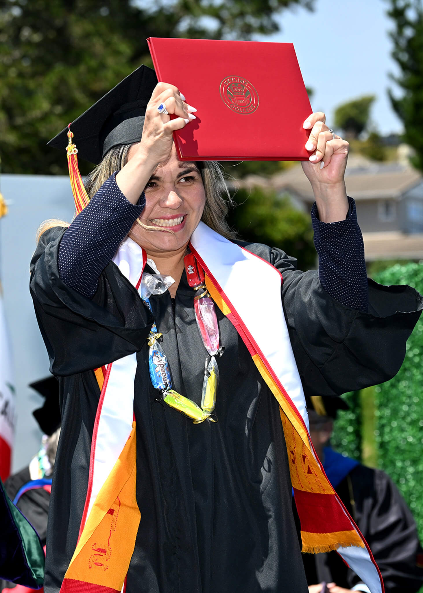 EOPS graduate receives her degree at Skyline College Commencement