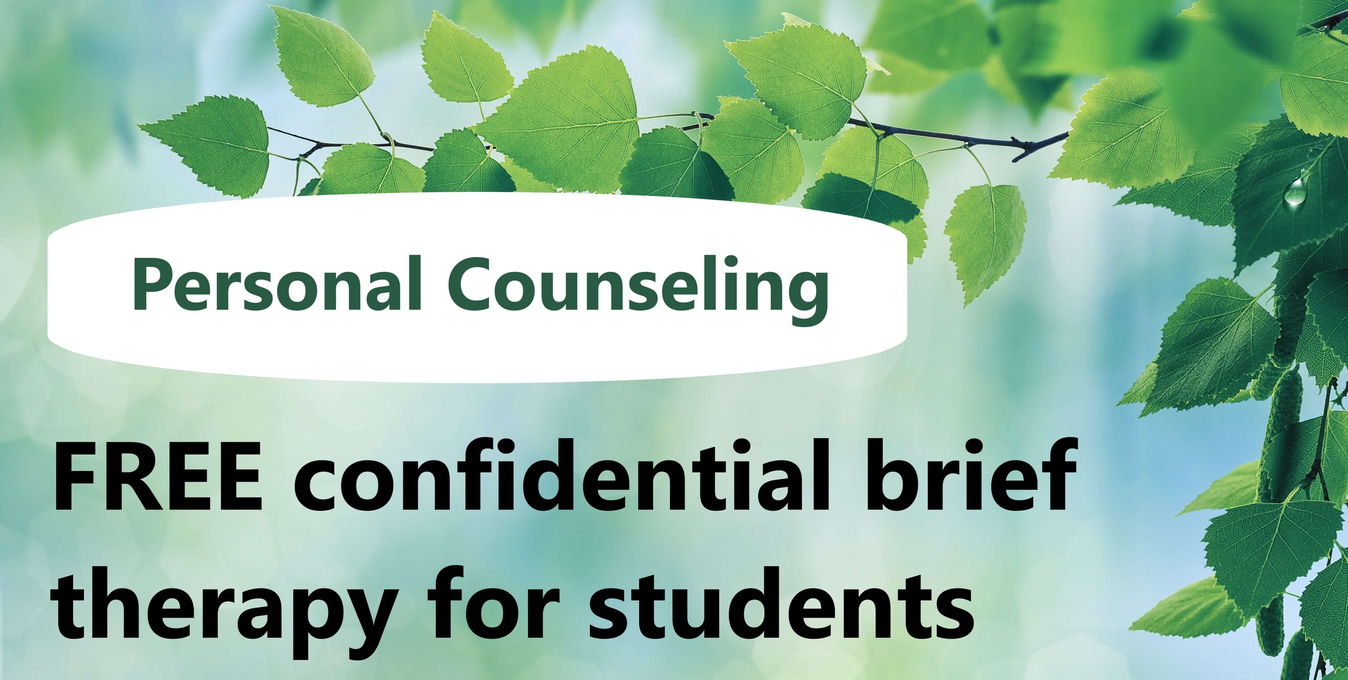 Free confidential brief Therapy for students