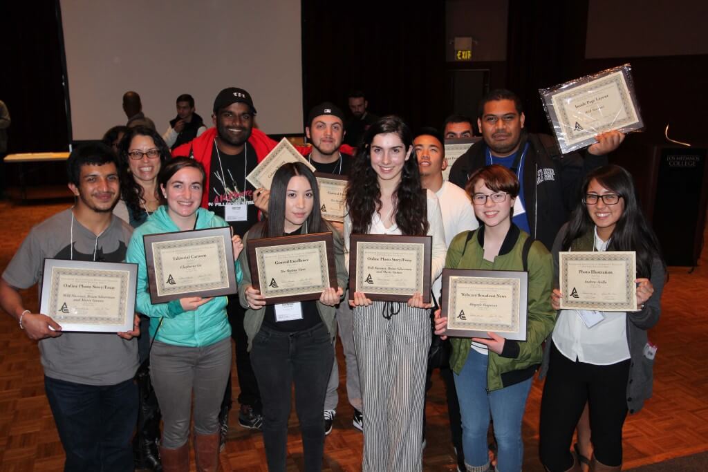 Group of student journalists