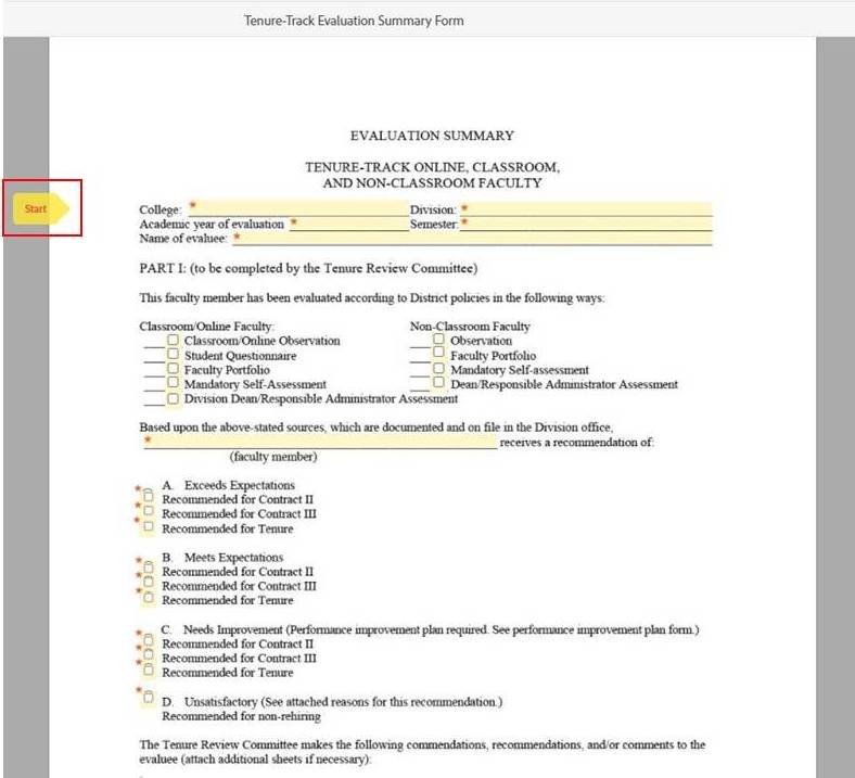 Screenshot demonstrating how to fill out the form.