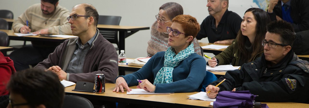 photo of faculty in a classroom