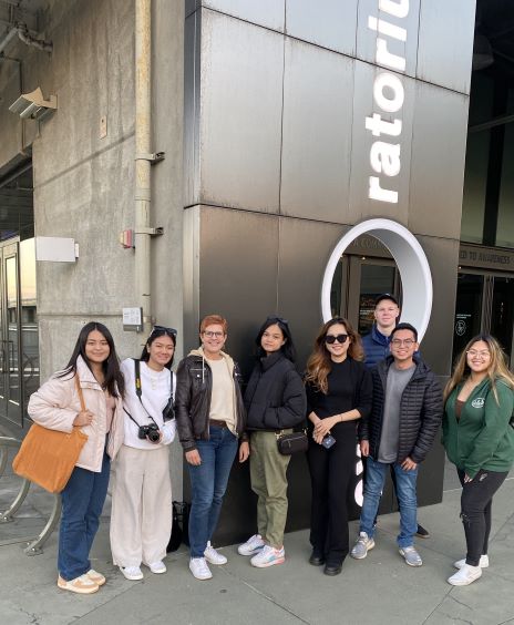 Psi Beta members outside of the Exploratorium